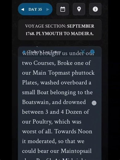 The Captain's log - Day 35