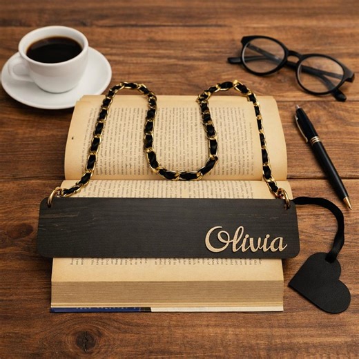 Personalized Elegant Bookmark Purse, Book Carrier With Chain Strap, Gift for Readers - Etsy