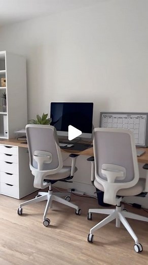 Norux Home® | Home Design | Interior Decor | Interior Design on Instagram: "By @our_home_style_ ❤️ Office Makeover Part 3 IKEA Desk Hack! Ok, if your on the look out for a large, 2 person desk without breaking the bank or spending hours building then this hack is for you! - What we used: x2 IKEA Alex Drawer units x1 SÄLJAN worktop - Simply build the drawers and place the kitchen worktop on top! - Total cost £200 What do you think? #diy #diyprojects #diyproject #homeoffice"