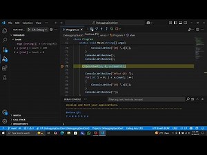 How to debug C# console app in VS Code