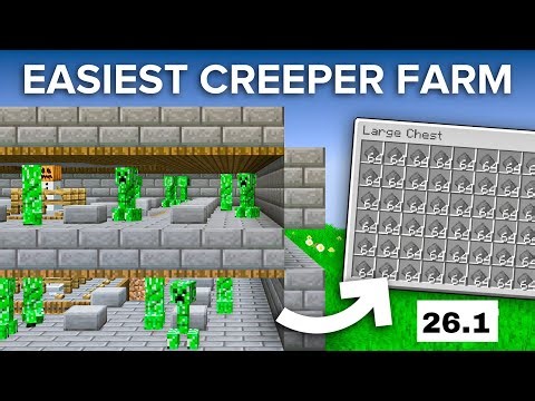 Minecraft Easy Creeper Farm 😱 25,000+ Gunpowder Per Hour!