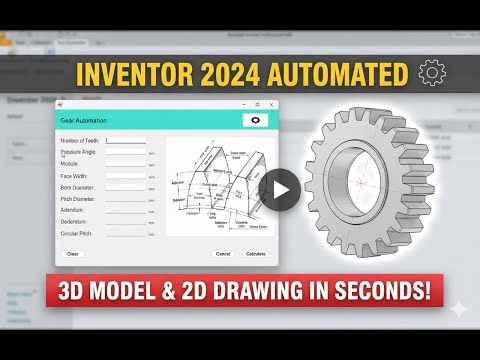 Automate Gear 3D Modelling and Drawing - Autodesk Inventor Addin