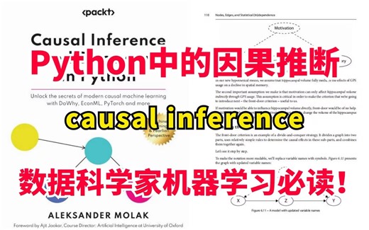 2023新书！挖掘Python因果推断的潜力，看这本书就够了！Causal Inference and Discovery in Python