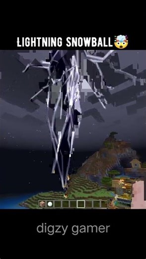 LIGHTING SNOWBALL 🤯 #shorts #minecraft #minecraftmeme