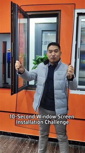 10-Second Window Screen Installation Challenge. No tools. No drilling. No window damage. #NoDrilling #ToolFree #WindowScreen #DIYHome #RentalFriendly | Folding Door