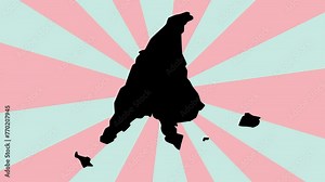 map of Labuan in Malaysia with a rotating background
