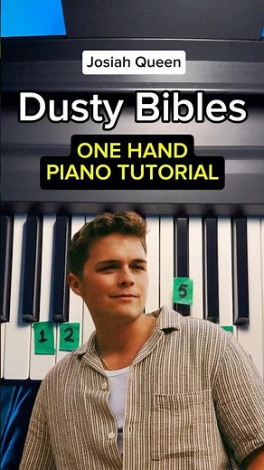 Dusty Bibles 📖 Josiah Queen ONE HAND 👆🏽#pianotutorial #piano #Josiahqueen #tutorial #christian