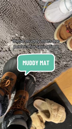 We used to keep towels by the door in the spring, not anymore! @Muddy Mat #muddymat #doormat #absorbentmat