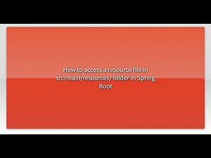 How to access a resource file in src/main/resources/ folder in Spring Boot