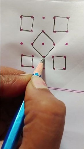 5*5 dots simple and easy rangoli design 😍