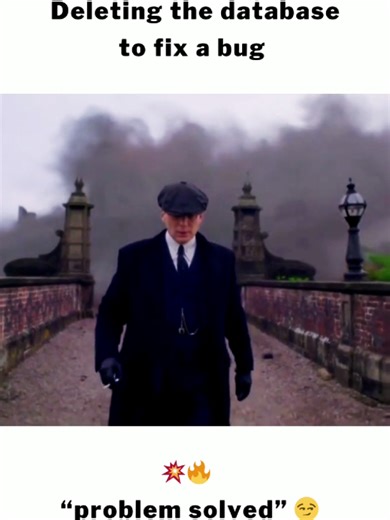 🤓Bug fixed. Database deleted. Can't have bugs if there's nothing left to run. 💥🧑‍🔧 #coding #debugging #ProblemSolved #DevLogic #JustShipIt