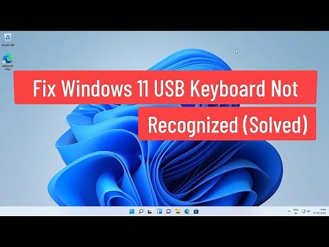 Fix Windows 11 USB Keyboard Not Recognized