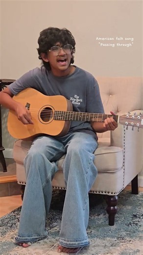 Praneel's new rendition of the American Folk Song "Passing Through" on guitar! 🎸🎶 #music #short