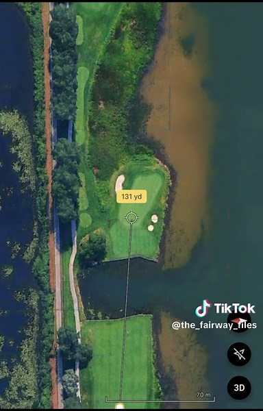 Three forced carries on ONE hole 🏝️⛳ Hole 4 at Lost Marsh Golf Course (Hammond, IN) does not play it safe. What hole should we do next? #FairwayFiles #GolfTikTok #GolfCourseReview #ParFive #Golf