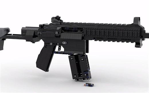 乐高MOC教程 HK416-C冲锋枪 拼搭指南