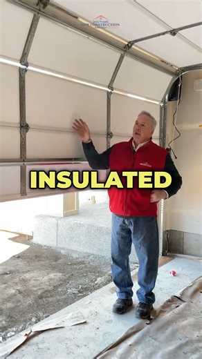 Overhead Garage Door in New Construction Home Upgrade