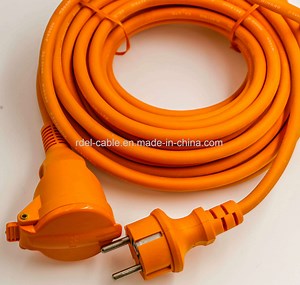 [Hot Item] IP44 European Waterproof Extension Cord with Spring Shutter GS NF Red Colour