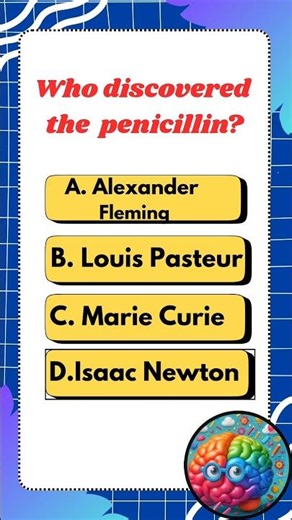 Science Quiz- Who Discovered The Penicillin?#funtriviatime#science