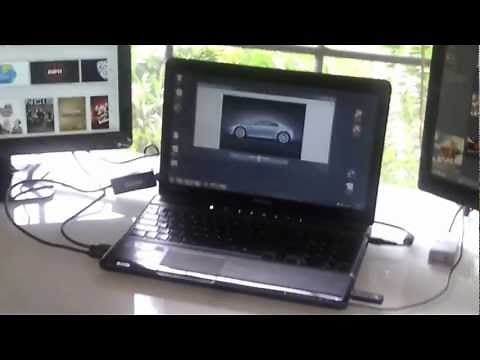Add 2 external monitors to a laptop USB 3.0 to HDMI