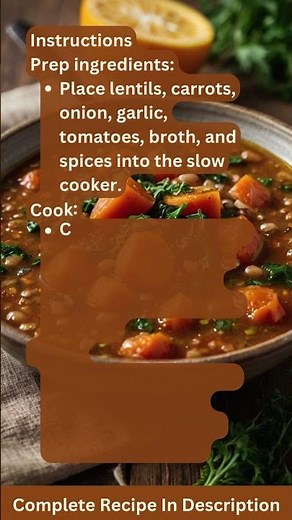Slow Cooker Carrot and Lentil Stew Recipe by What Shall I Cook
