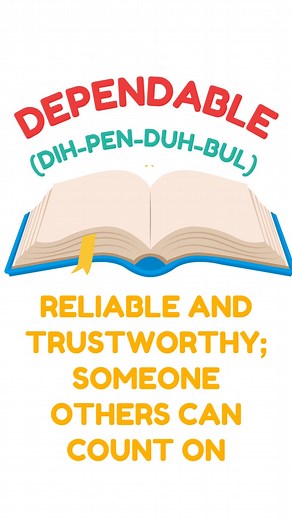 Time to level up your word power! ⚡ Today’s power word is Dependable (dih-PEN-duh-bul). It means reliable and trustworthy—someone others can count on. 🤝✨ 📬 “He’s so dependable that the teacher chose him to deliver the notes.” 🏆 “Dependable teammates are the key to a successful group project.” 💡 Fun fact: First used in the 1600s, it literally means “able to be depended on.” 👉 Who’s a dependable person in your life? Drop their name (or a shout-out!) in the comments! 💬 Catch you tomorrow with