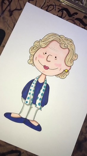 Betty White Merch: Drawing Betty White in Random Styles Day 4