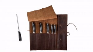 Rustic Leather Knife Roll Case, Durable Chef Knife Bag for Professional Chefs, Knife Roll Bag, Portable Carrying Case for Knives and Tools, Ideal for Culinary Travel, Knife Bags for Chefs Professional