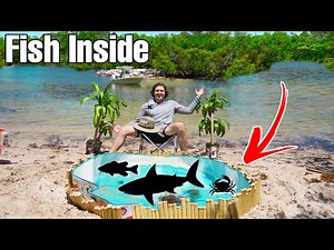 BEACH POND ON A REMOTE ISLAND! (what's inside?)