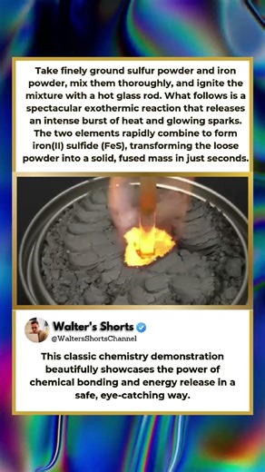 Sulfur + Iron Powder = Explosive Heat Reaction