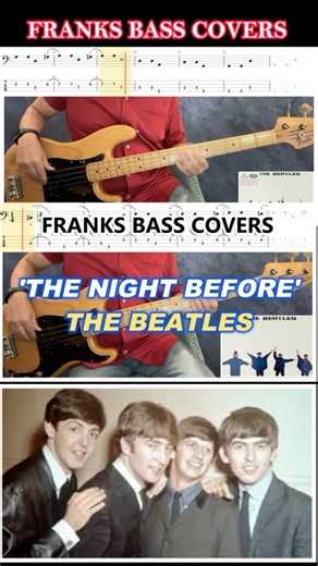 THE NIGHT BEFORE - THE BEATLES | FRANKS BASS COVERS #shorts2025