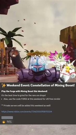 THE FORGE Is Adding VIP SERVERS + New Code + Mining Event! | Roblox The Forge