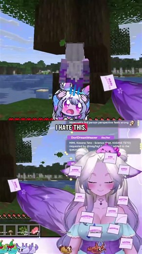 3rd person Minecraft scares me #doriclips #minecraft #vtuber #streamer