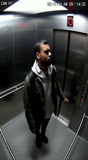 security Camera Captures Elevator Stopping at Floor 0