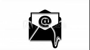 Black Mail and e-mail icon isolated on white background. Envelope symbol e-mail. Email message sign. 4K Video motion graphic animation