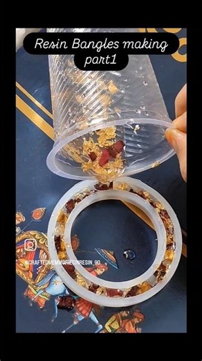 #Resin Bangles Making | Part 1 | Flower & Gold Foil Resin Bangle Tutorial
