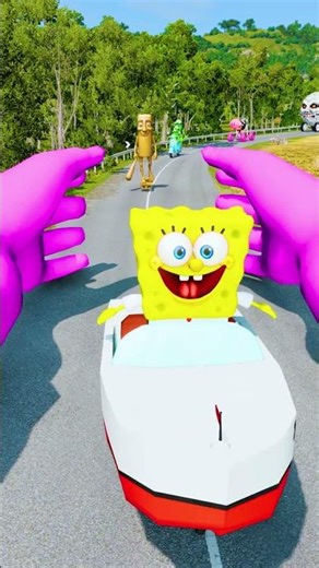 Mad Rides & Hilarious Stunts VS Huge Thanos Hands Destruction! – BeamNG.Drive