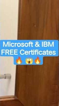 Microsoft & IBM FREE Certificates 🔥 Freshers ke liye Best? #shortvideo #microsoft #ibm