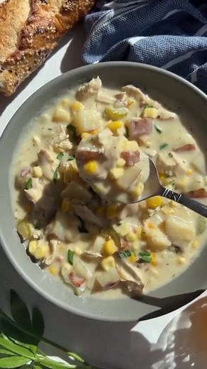53K views · 200 reactions | Chicken Corn Chowder for your Tuesday...