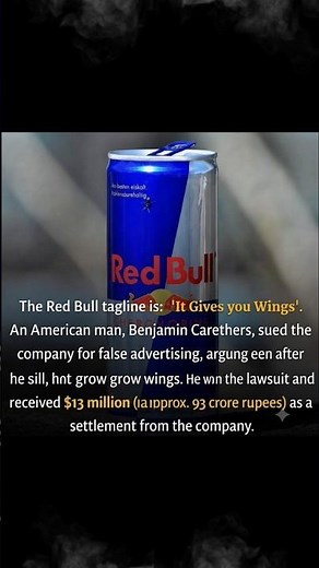 Red Bull's Biggest Lawsuit 😱 "Gives You Wings" Cost Millions! #Shorts