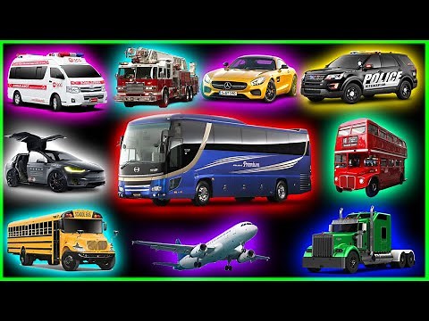 🚨1 HOUR🚨 Vehicles "Siren, Alarm, Horn" Sound Variations |Mega Compilation| ft. Volvo Bus, Police Car