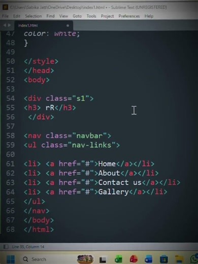 ☠️How Make Stylish Navbar Using HTMl & CSS Only