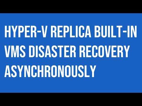 Microsoft Windows Server Hyper-V Replica asynchronously replicates VMs.