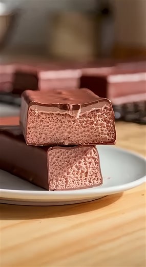 2-Ingredient Homemade 3 Musketeers Bars Easy 2-Ingredient Fluffy Chocolate Mousse Bars Ingredients: * 1 tub whipped topping (Cool Whip), thawed (8 oz / 225 g) * 2 cups milk chocolate chips, melted (340 g) Directions: 1. Gently fold the melted milk chocolate chips into the thawed whipped topping until fully combined and light brown in color. 2. Pour the airy chocolate mousse mixture into a parchment-lined dish and smooth evenly. 3. Freeze for about 30 minutes, or until firm. 4. Remove from the fr