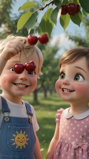 Rote Kirsche, süß und rund! | Kirschenpflücken-Kinderlied zum mitsingen🍒🎶 #kinderlieder #mitsingen