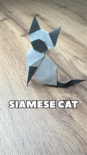 EASY ORIGAMI SIAMESE CAT TUTORIAL | DIY ORIGAMI CAT FROM PAPER STEP BY STEP | ORIGAMI CAT EASY