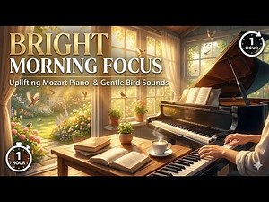☀️ Bright Morning Focus: Uplifting Mozart Piano & Gentle Bird Sounds (1 Hour)