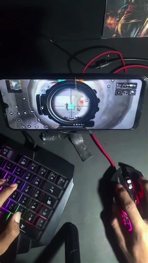 gaming mouse+keyboard setup RGB light