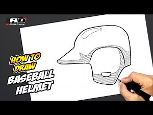 How to draw Baseball Helmet