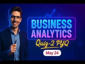 BA Quiz 2 PYQ May 2024 | IITM BS Business Analytics | Complete Solutions | #iitm