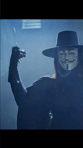 🎭 Tense chaos in V for Vendetta—this mask hides more than a face! 🔍 #movie